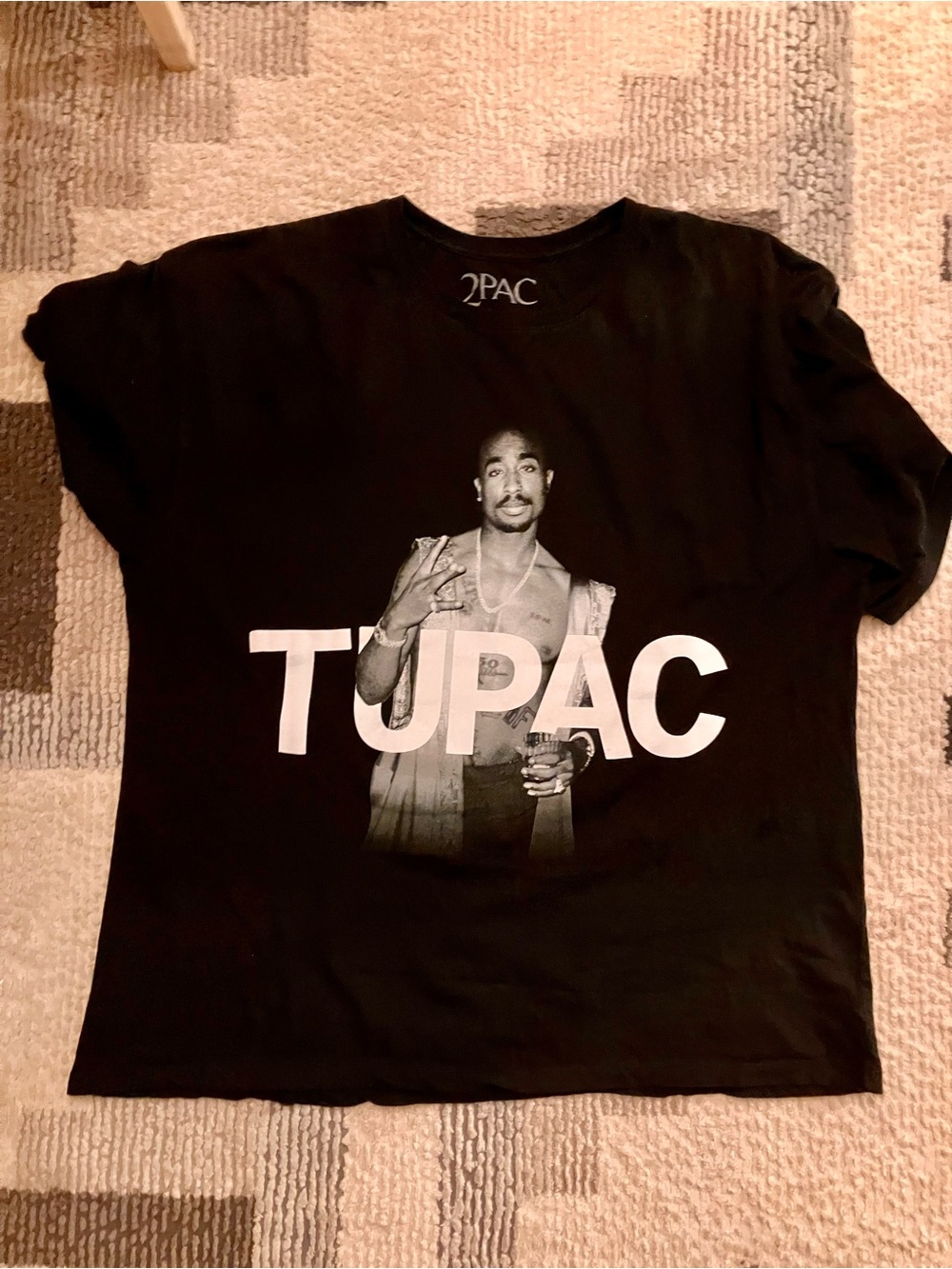 Black Graphic Short Sleeve Tee with Bold Front Print